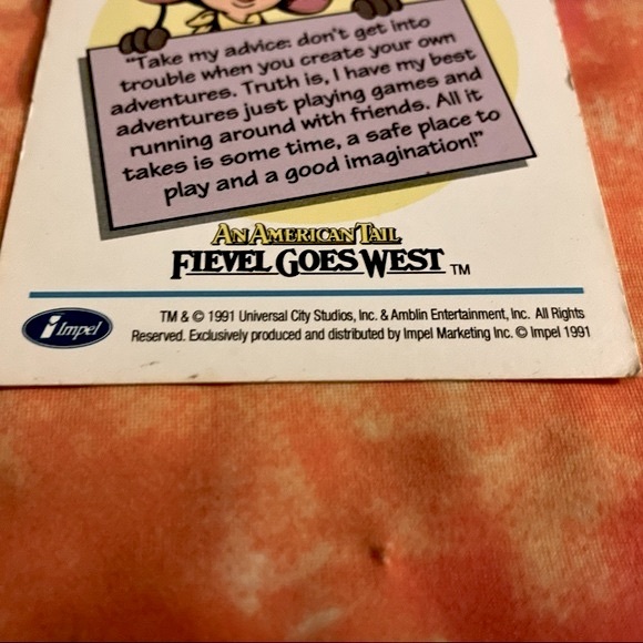 🔥3 for $23🔥 Vintage 1991 An American Tail & Fivel Goes West Collector Cards - Picture 6 of 9